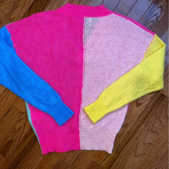 ESSENTIEL Antwerp $355 Vivar Colorblock V Neck Sweater Made In Italy XS US2 NWOT - Picture 10 of 14